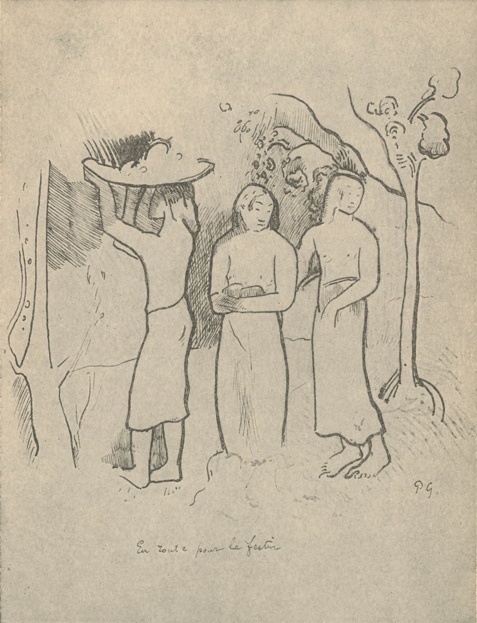 På väg till högtiden, 1936 av Paul Gauguin