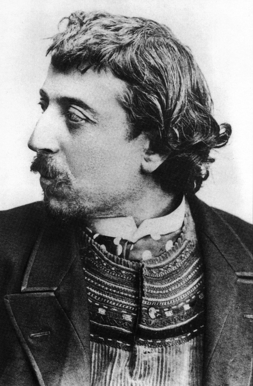 ポール ゴーギャン (1848-1903) フランスの画家、ここコペンハーグで 1891 年 3 月に、ブレトン カーディガンを着て、キャリアースウェディッシュに捧げた自画像 av Paul Gauguin