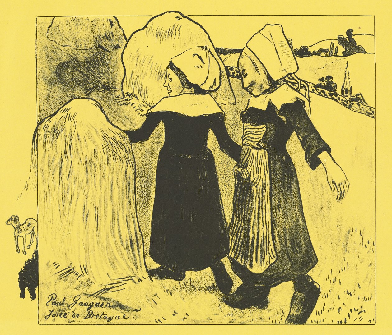Bretagnes nöjen Joies de Bretagne, 1889 av Paul Gauguin