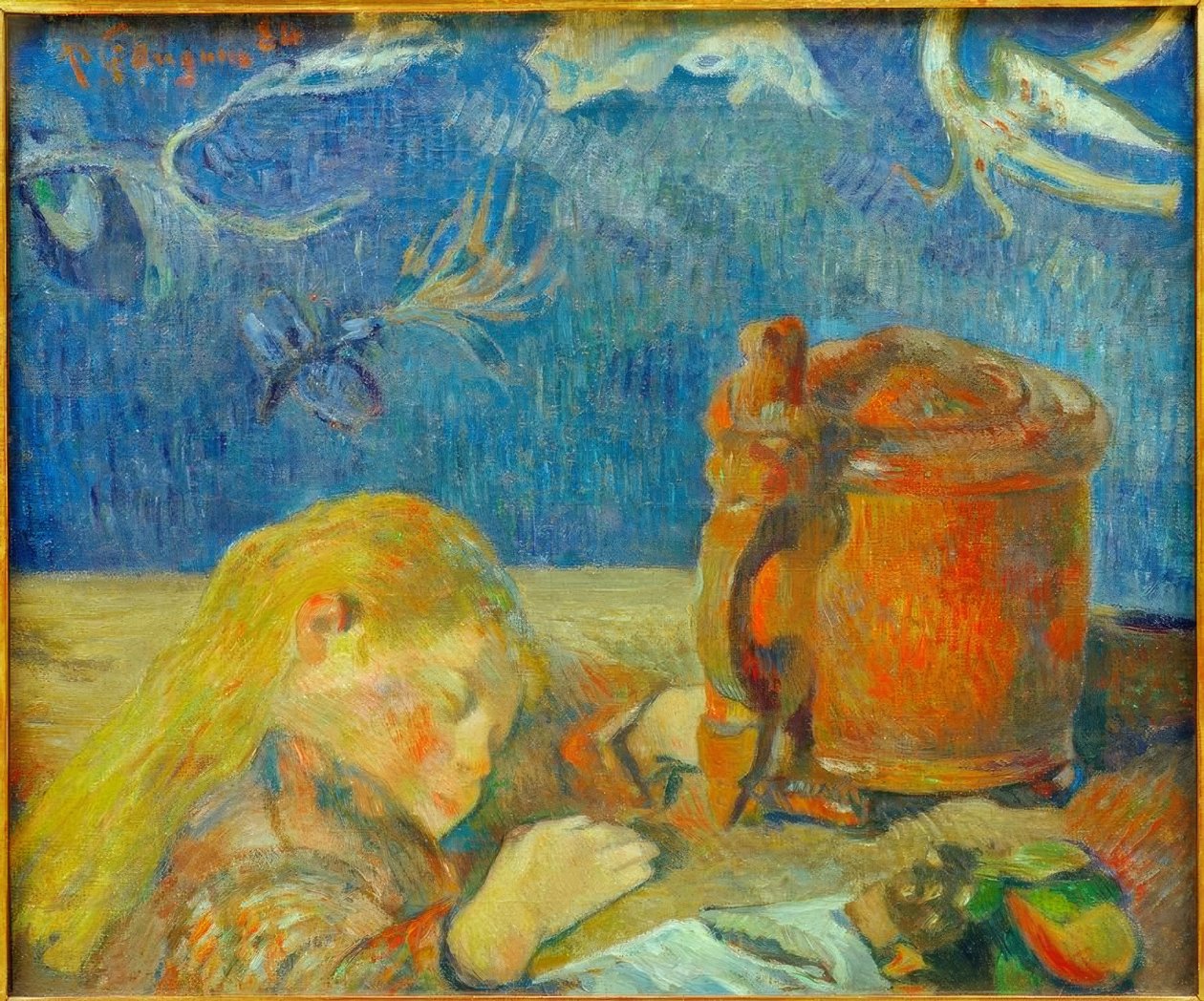 Porträtt av Clovis Gauguin (Det sovande barnet) av Paul Gauguin