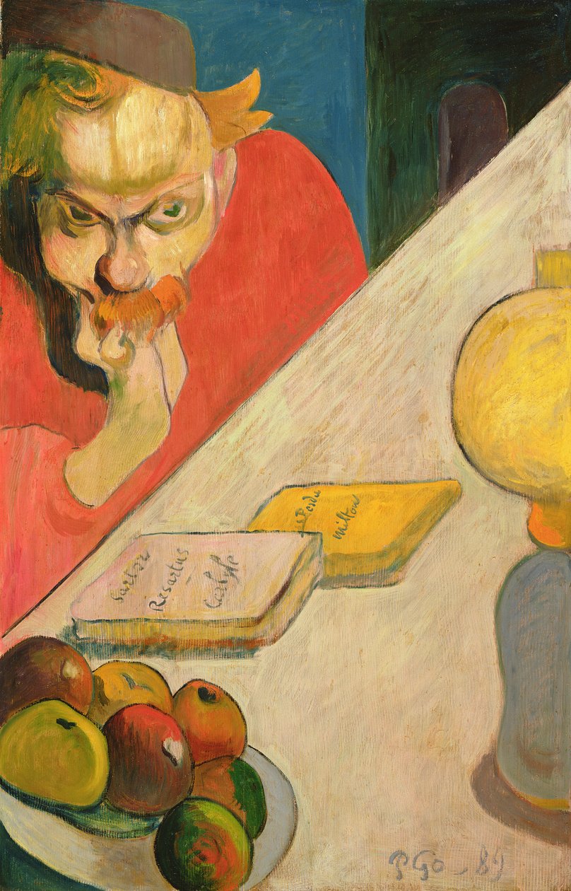 Porträtt av Jacob Meyer de Haan, 1889 (olja på trä) av Paul Gauguin