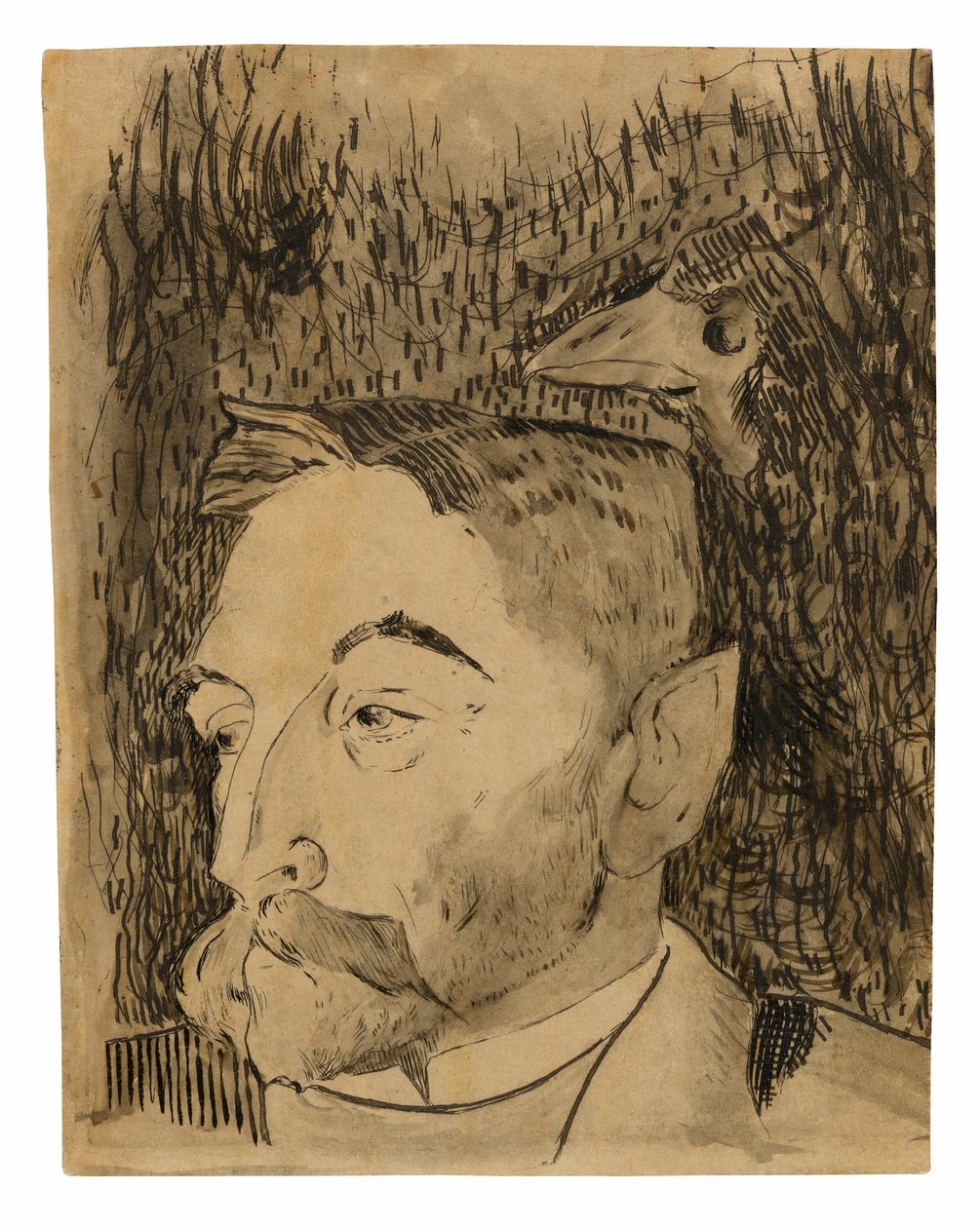 Porträtt av Stéphane Mallarmé av Paul Gauguin