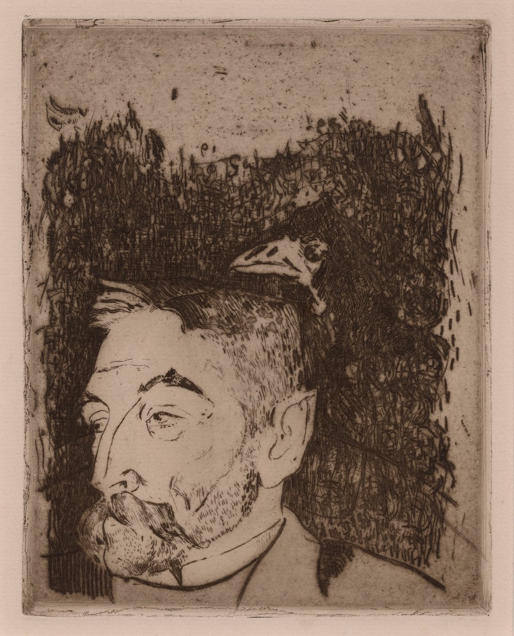 Porträtt av Sat?fane Mallarm? av Paul Gauguin