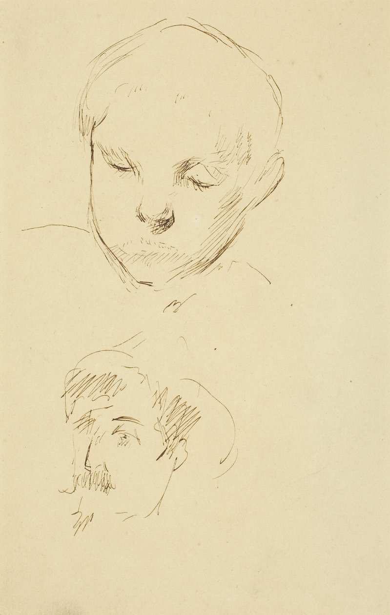 Profil av en pojke och självporträtt [recto] av Paul Gauguin