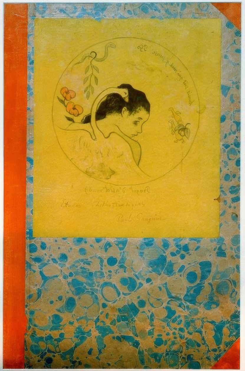Projekt för en tallrik - Leda av Paul Gauguin
