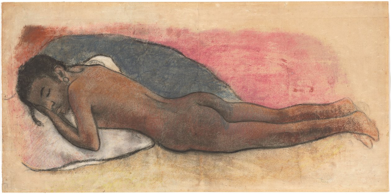 Liggande naken av Paul Gauguin