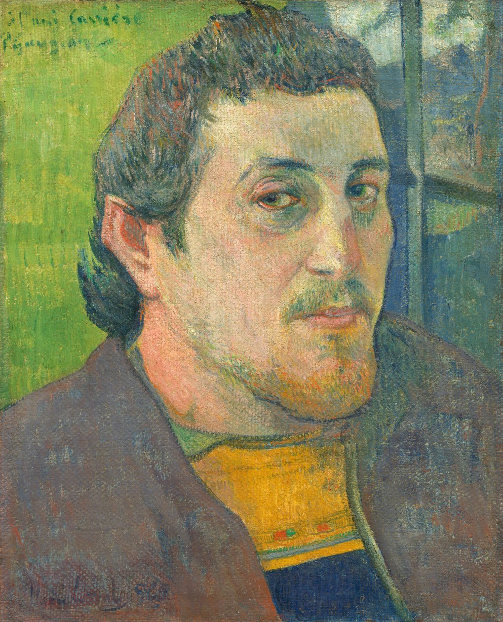 Självporträtt tillägnad Carrière, 1888 eller 1889. av Paul Gauguin