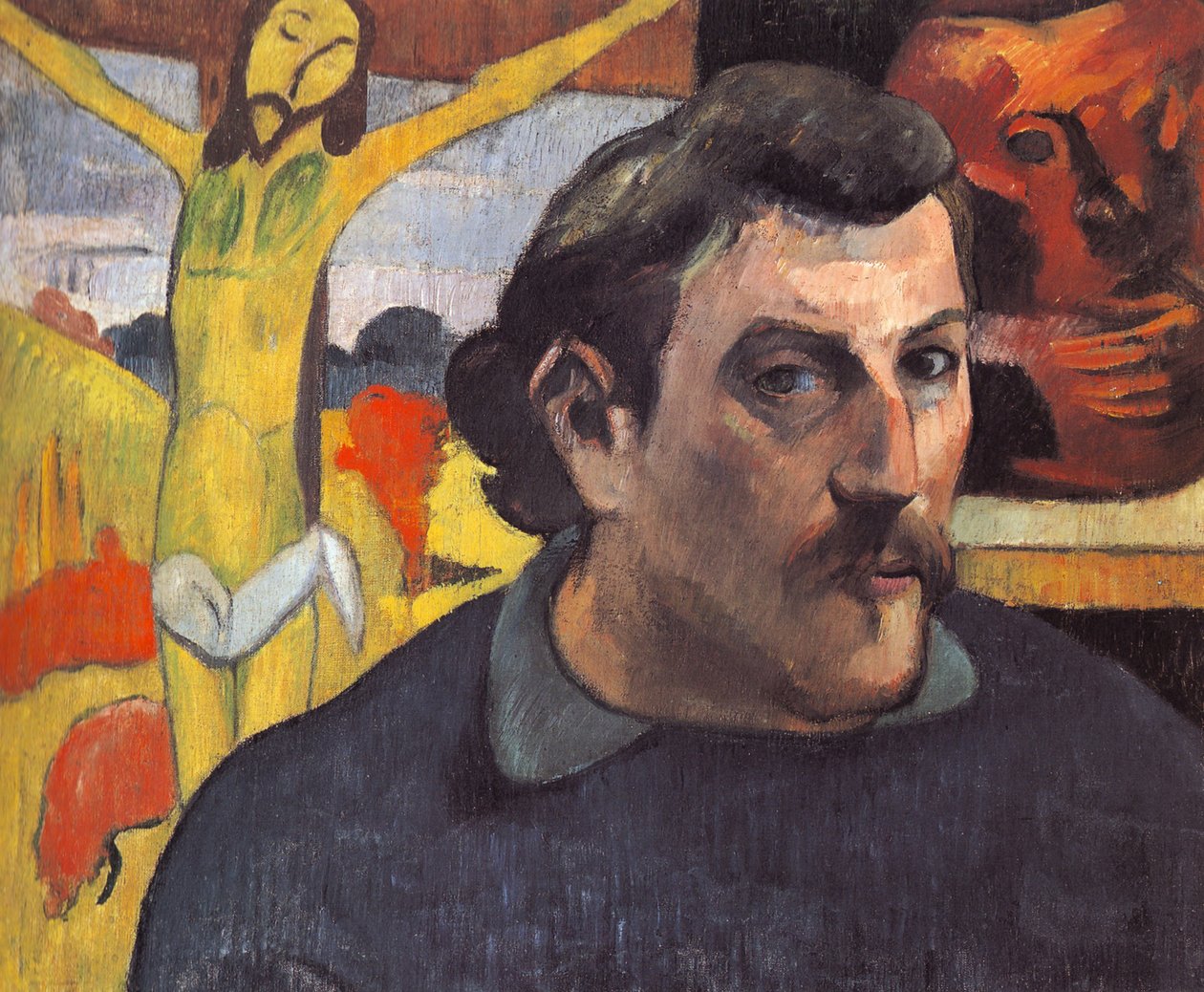 Självporträtt med den gule Kristus av Paul Gauguin