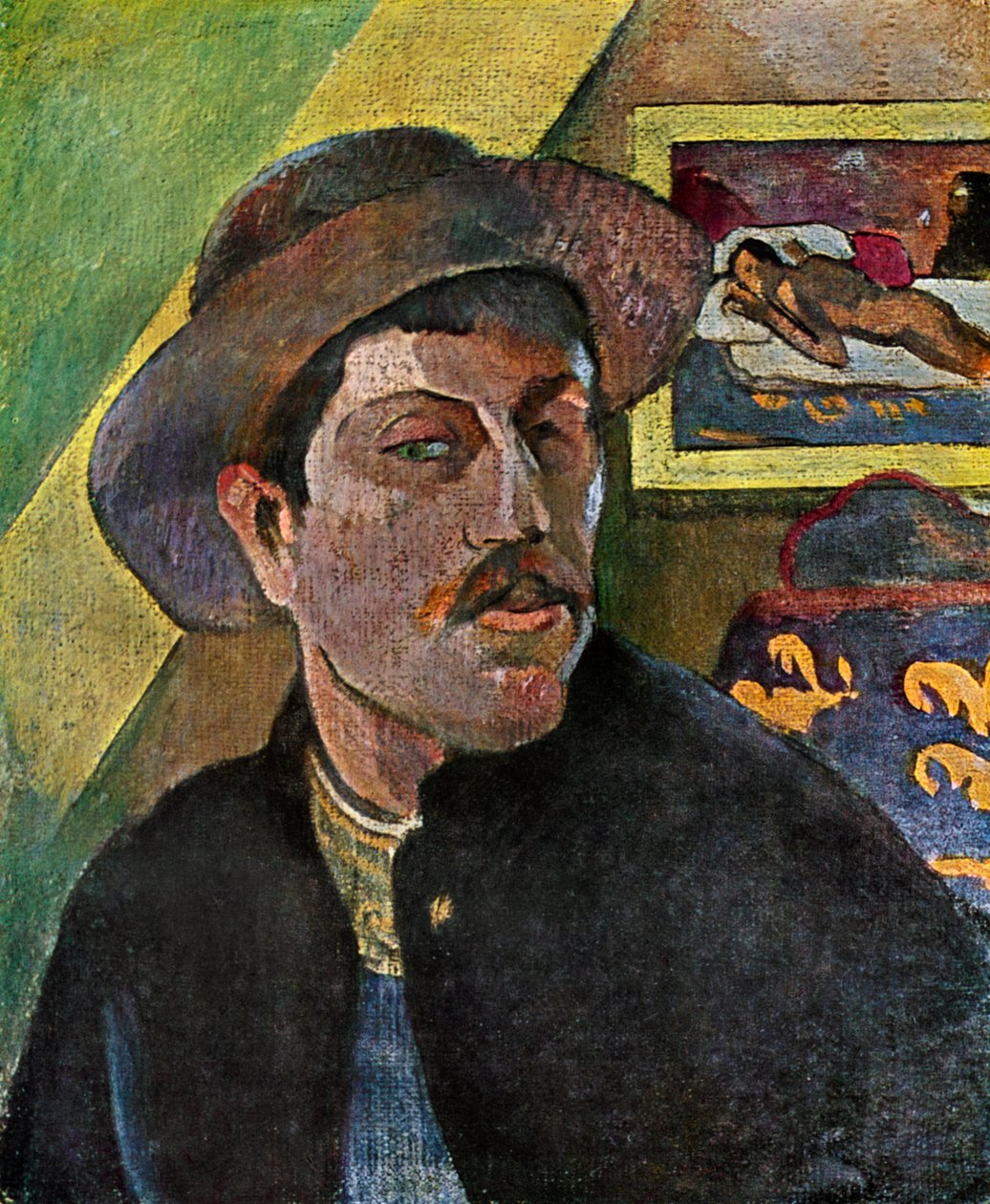 Självporträtt i hatt, 1893-1894 1939. av Paul Gauguin
