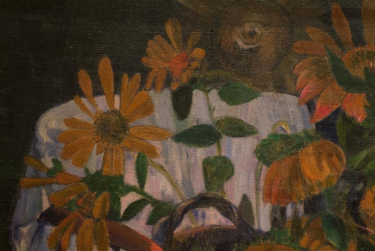Solrosor på en fåtölj av Paul Gauguin