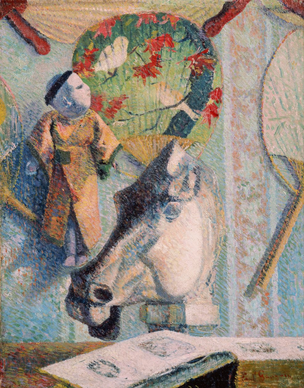 Stilleben med hästhuvud av Paul Gauguin
