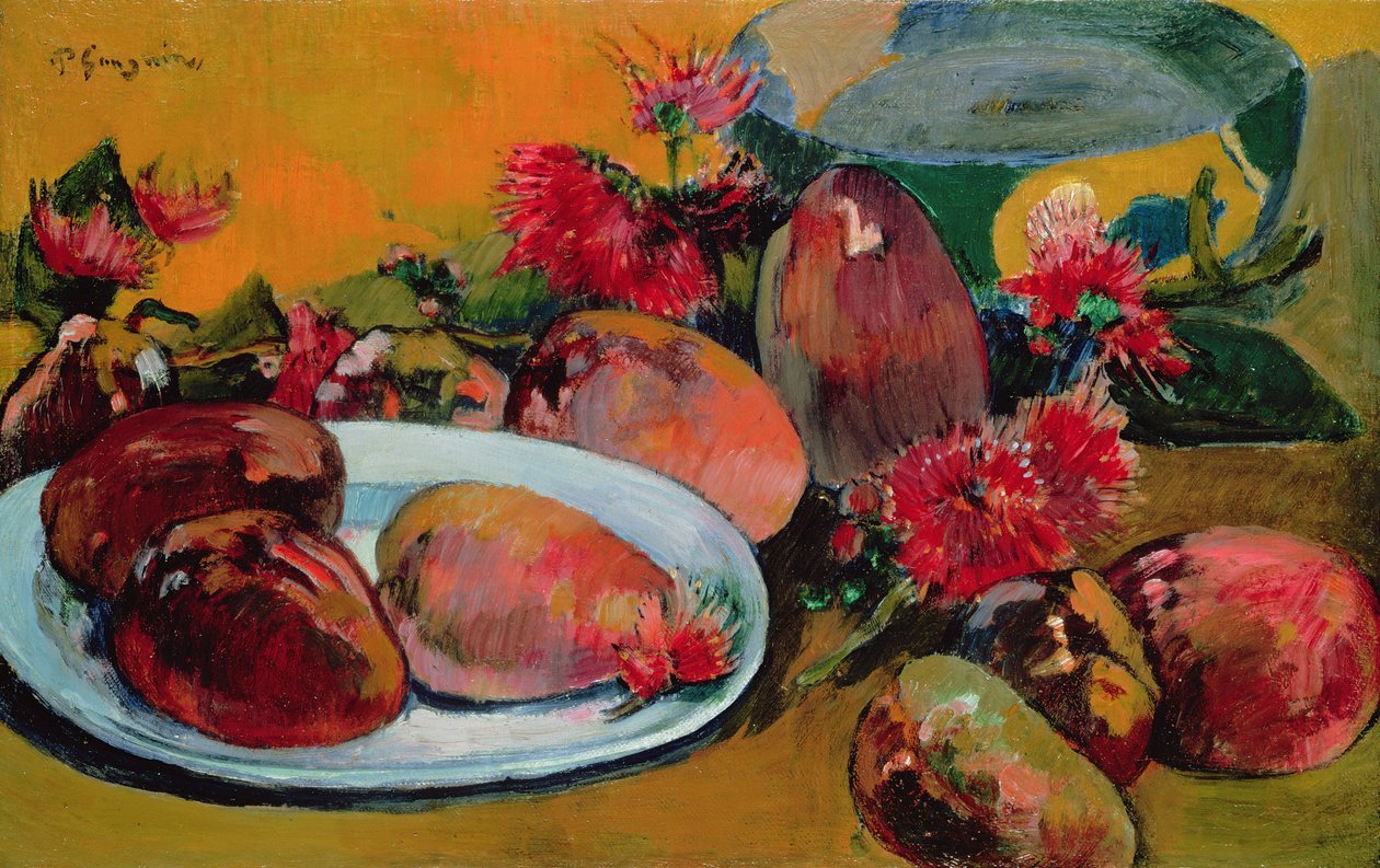 Stilleben med mango av Paul Gauguin