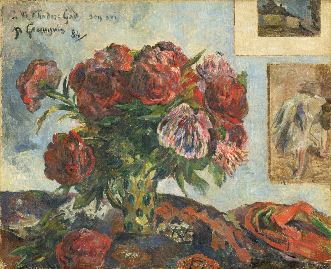 Stilleben med pioner av Paul Gauguin