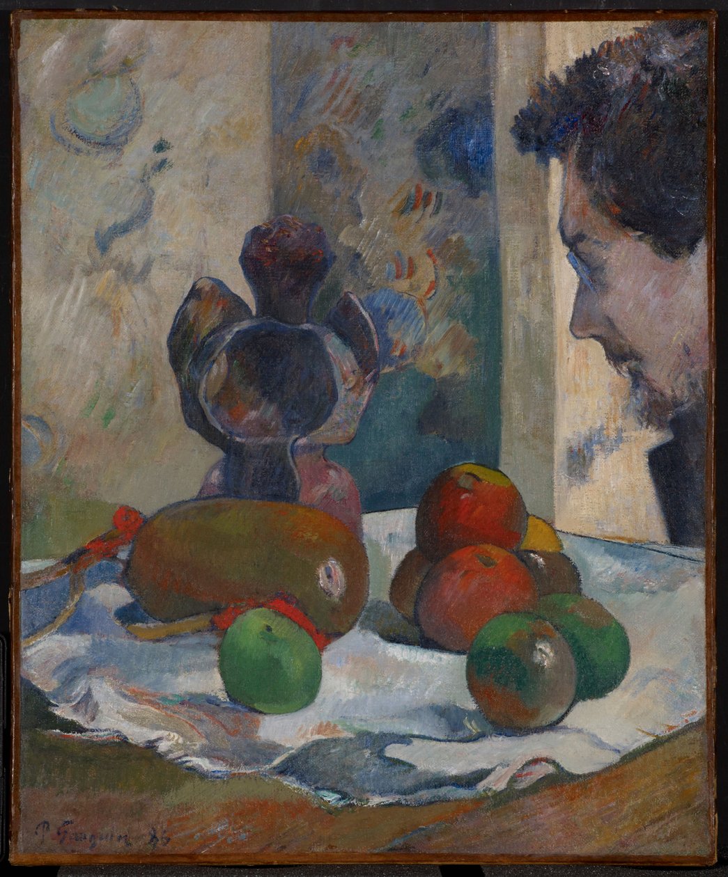Stilleben med Lavals profil av Paul Gauguin