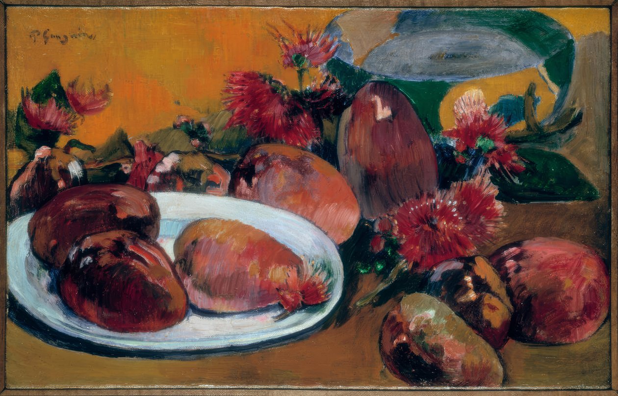 Stilleben med mango av Paul Gauguin
