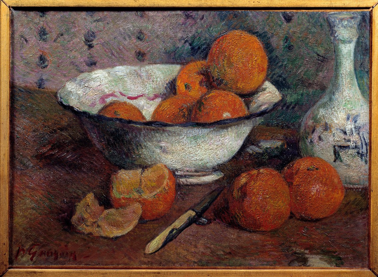 Stilleben med apelsiner. Målning av Paul Gauguin (1848 - 1903), cirka 1880. Olja på duk. Mått: 0,33 X 0,46 m. Rennes, Museum of Fine Arts av Paul Gauguin