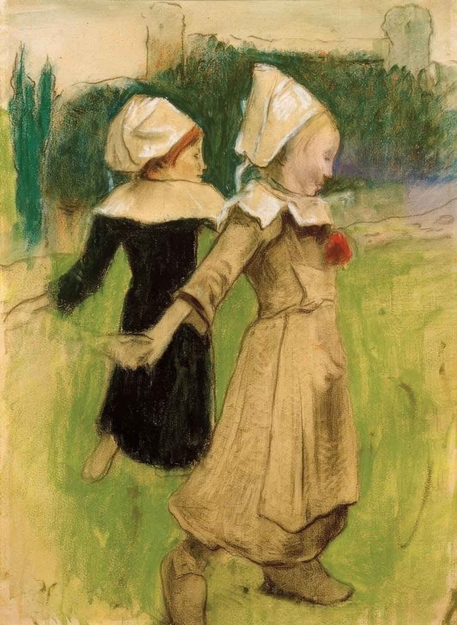 Studera för: Breton flickor som dansar, Pont– Aven) av Paul Gauguin