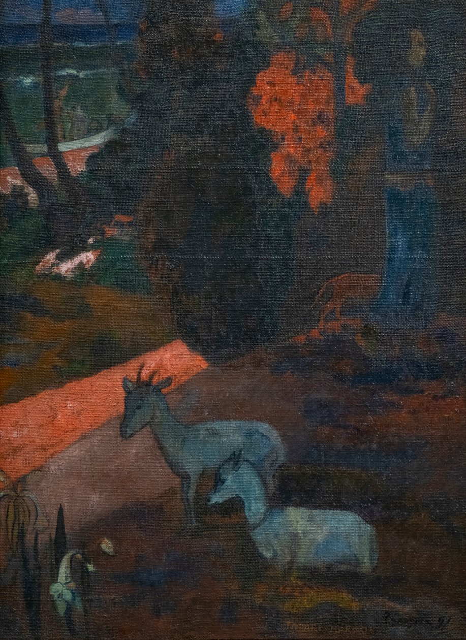 TARARI MARURU (landskap med två getter) av Paul Gauguin