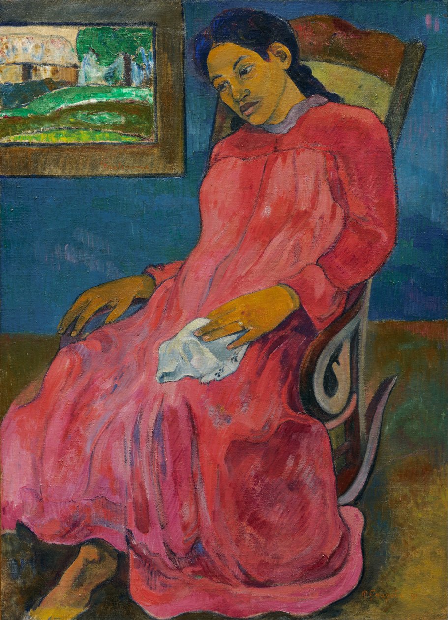 Tahitianska:  Faaturuma Melankolisk av Paul Gauguin