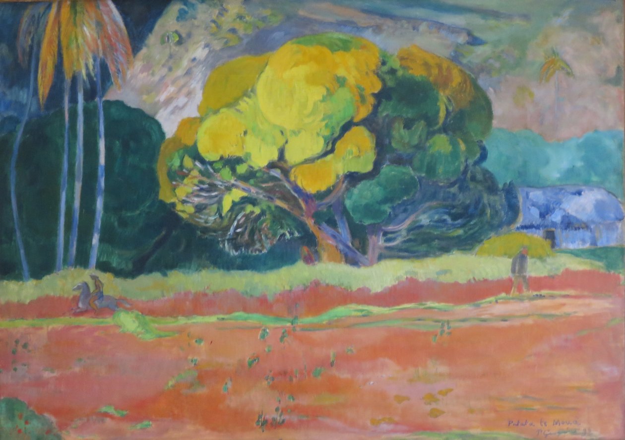 Tahitianska:  Fatata te moua Vid foten av ett berg av Paul Gauguin