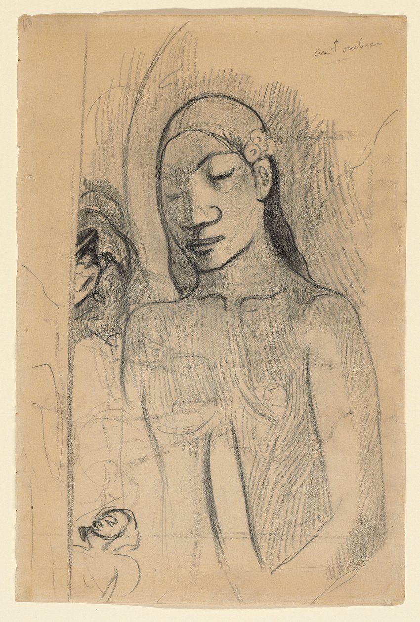 Tahitisk figur, ca 1895-96 av Paul Gauguin