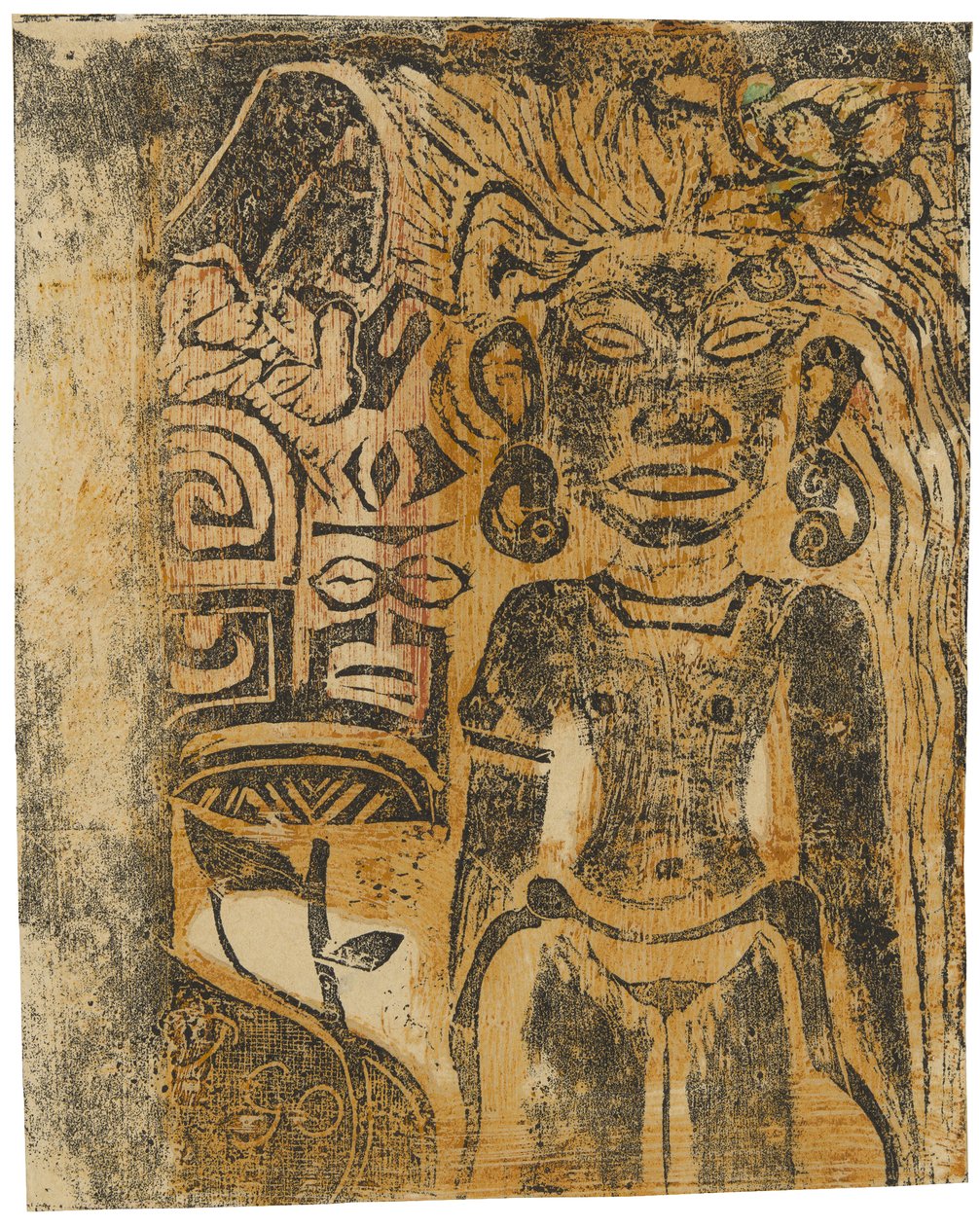 Tahitisk idol, Gudinnan Hina, 1894-95 av Paul Gauguin