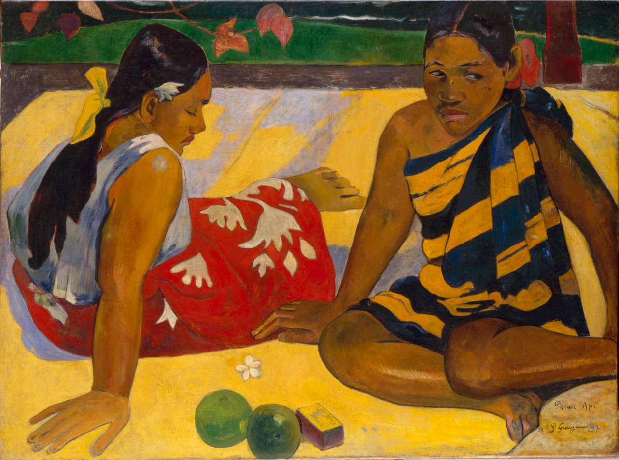 Tahiti:  Parau brand Vilka nyheter av Paul Gauguin