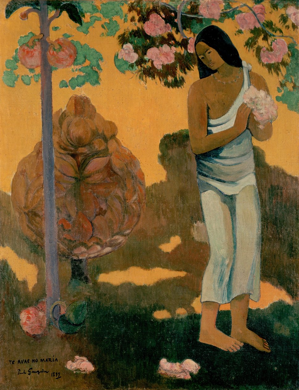 Tahitianska:  Te avae no Maria Marias månad av Paul Gauguin