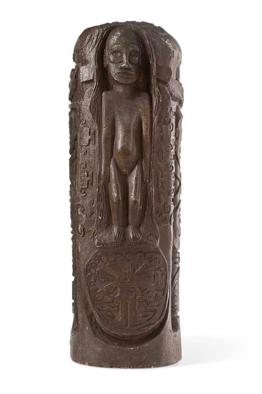 Tahitisk totem till Kristus på korset, efter 1894 (patinerad gips) av Paul Gauguin