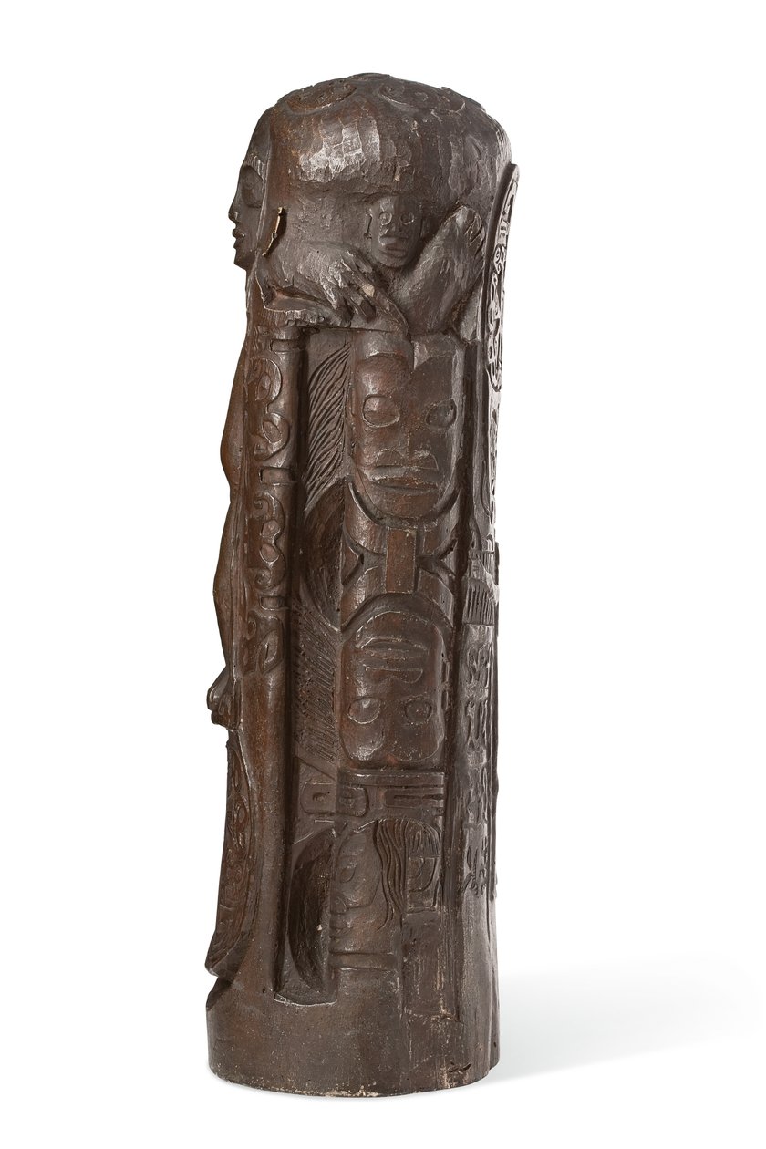 Tahitisk totem till Kristus på korset, efter 1894 (patinerad gips) av Paul Gauguin