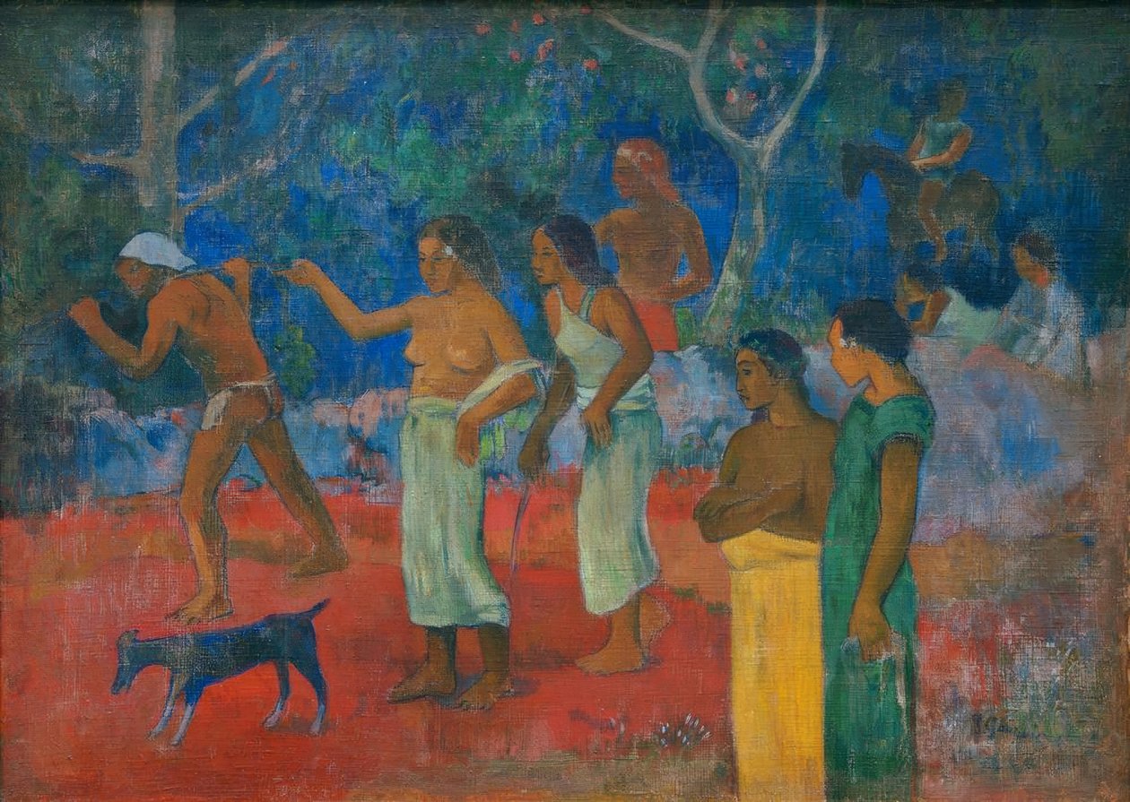 Tahitiskt liv av Paul Gauguin