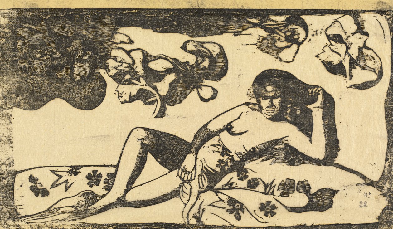 Te Arii Vahine Lady of Royal Blood, 1895 eller efter. av Paul Gauguin