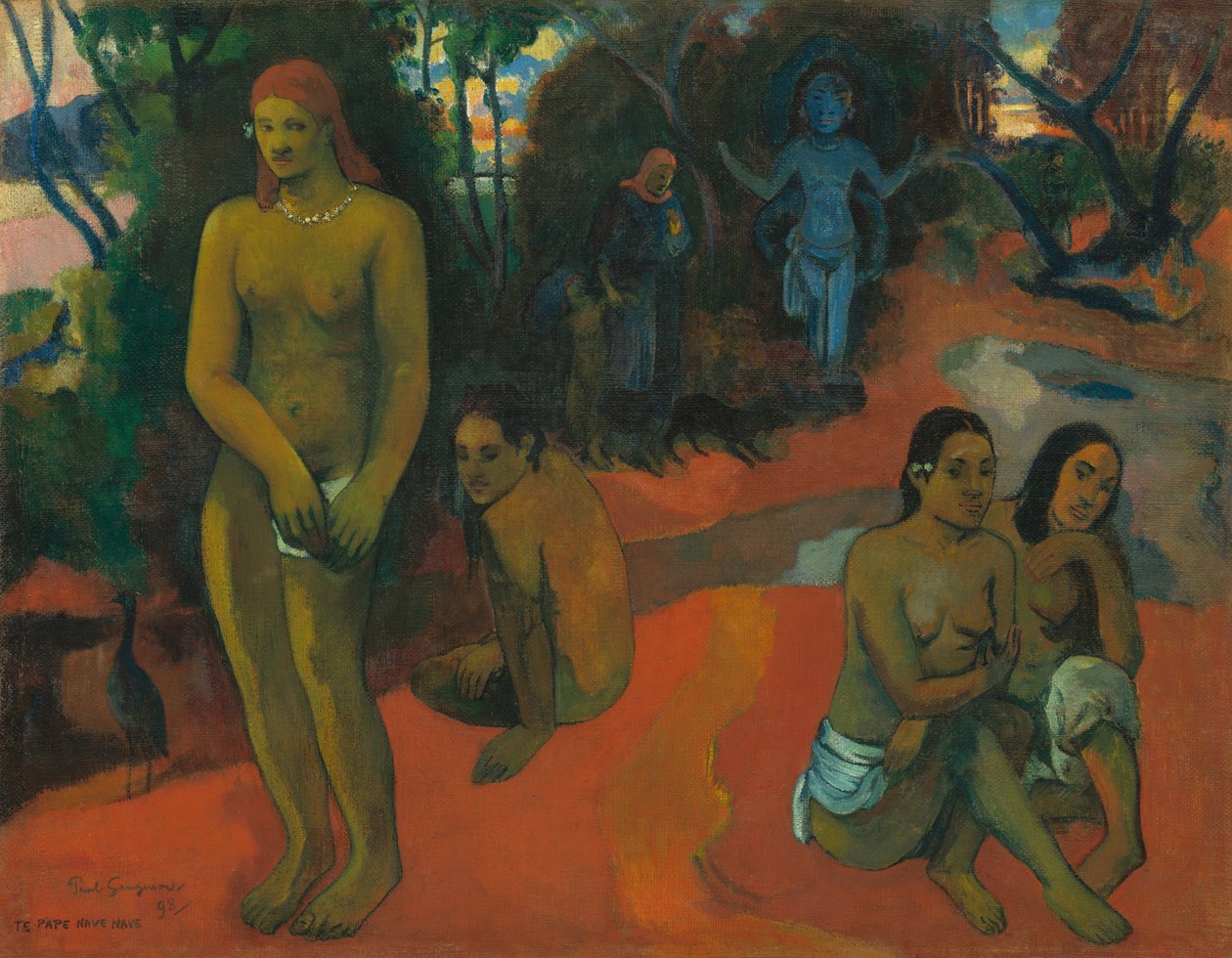 Te Pape Nave Nave (läckra vatten) av Paul Gauguin