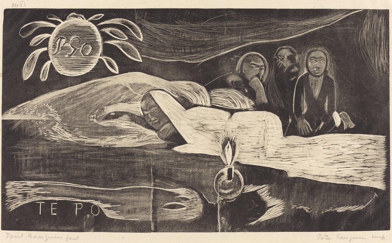 Te Po (Den långa natten) av Paul Gauguin
