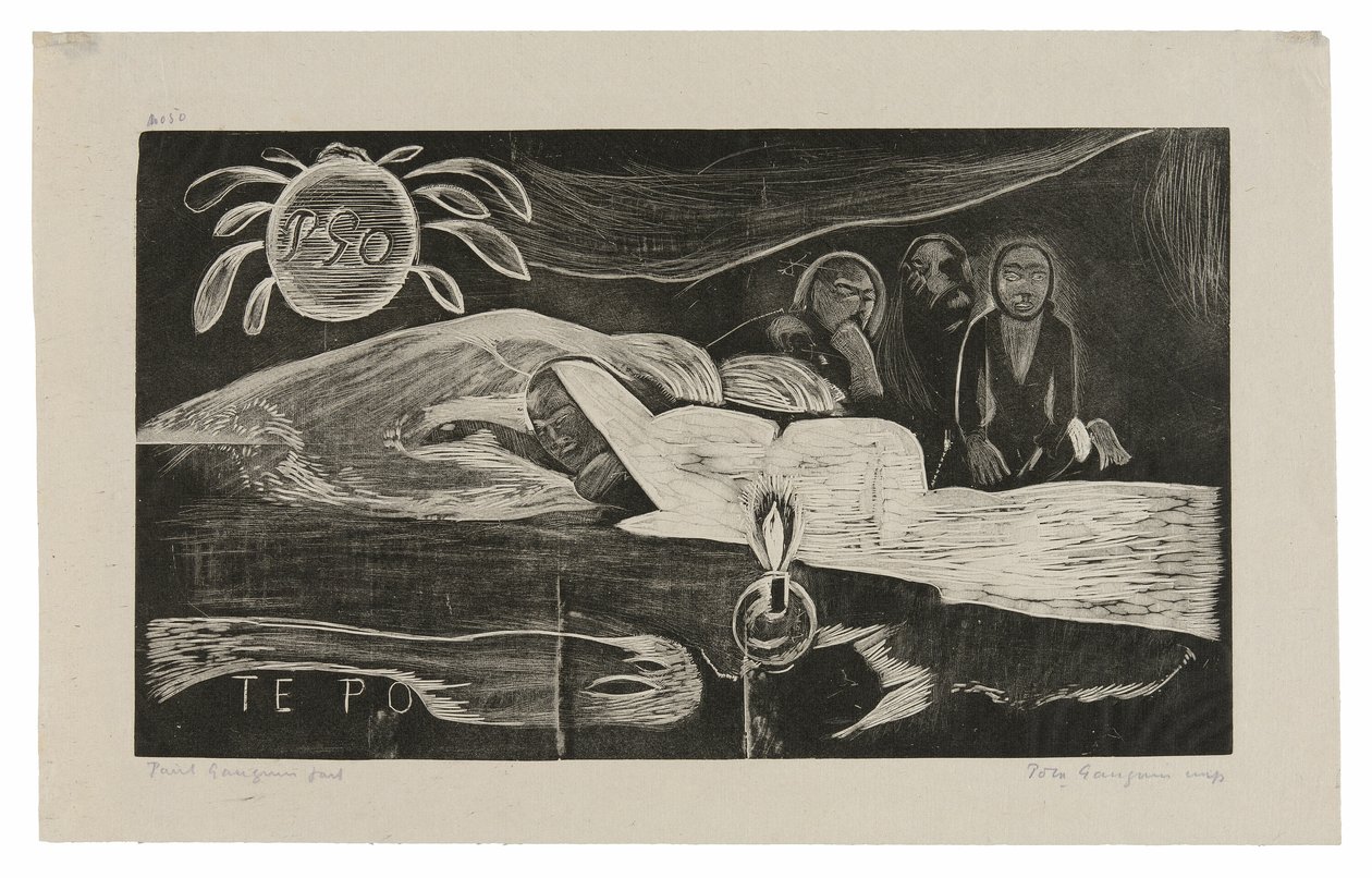 Te po (Natten), från Noa Noa-sviten av Paul Gauguin