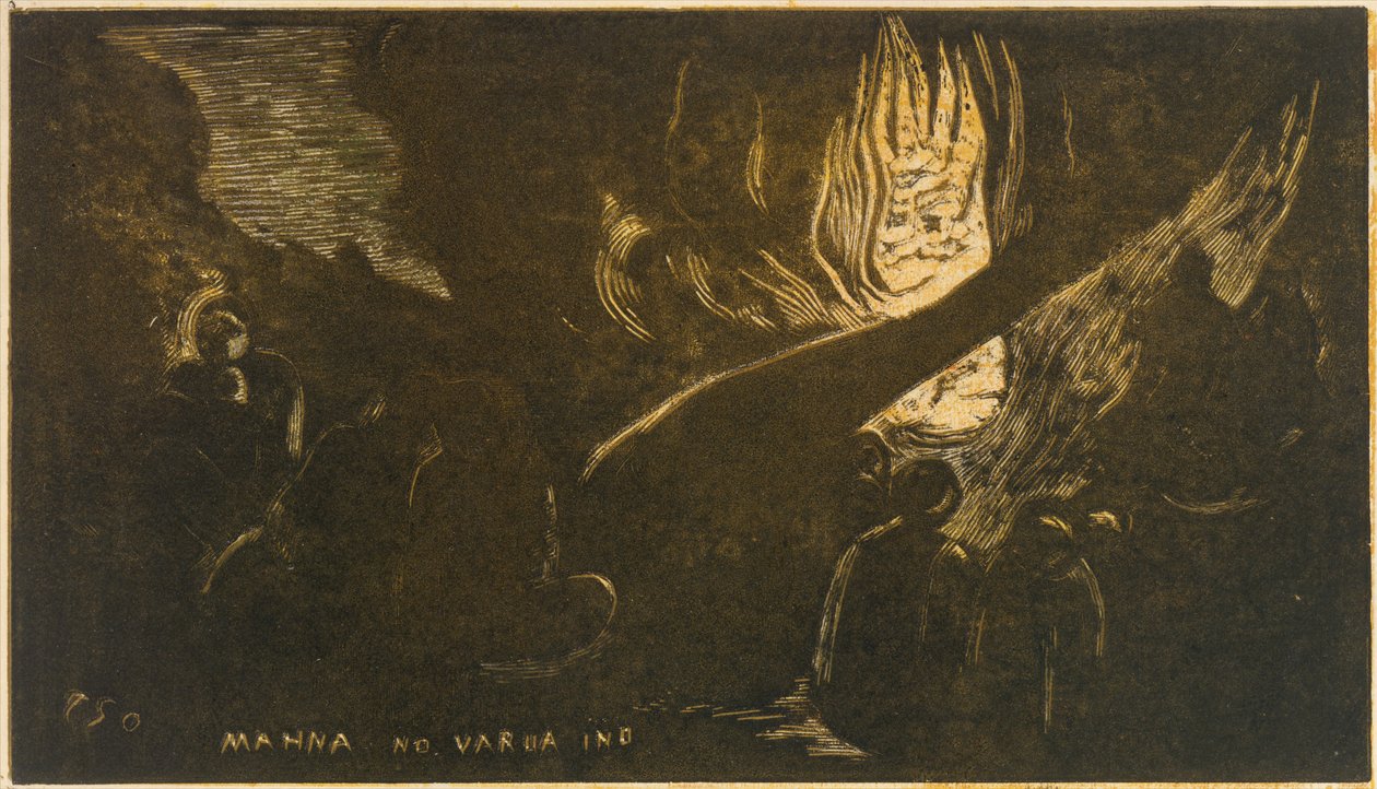 Djävulen talar Mahna No Varua Ino, från Doft Noa Noa, 1893-94., 1893-94. av Paul Gauguin
