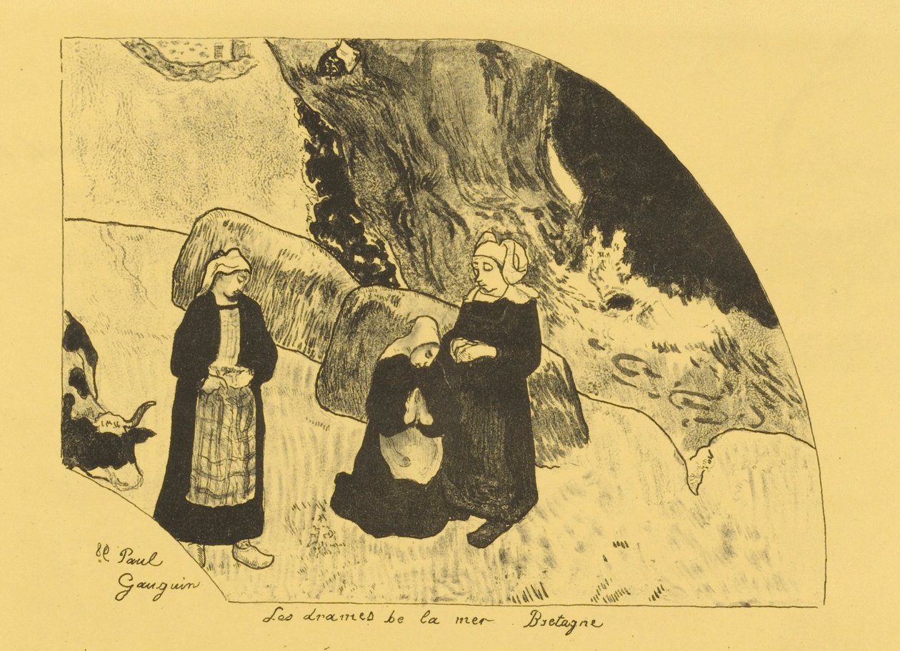 Havets dramatik - Bretagne av Paul Gauguin