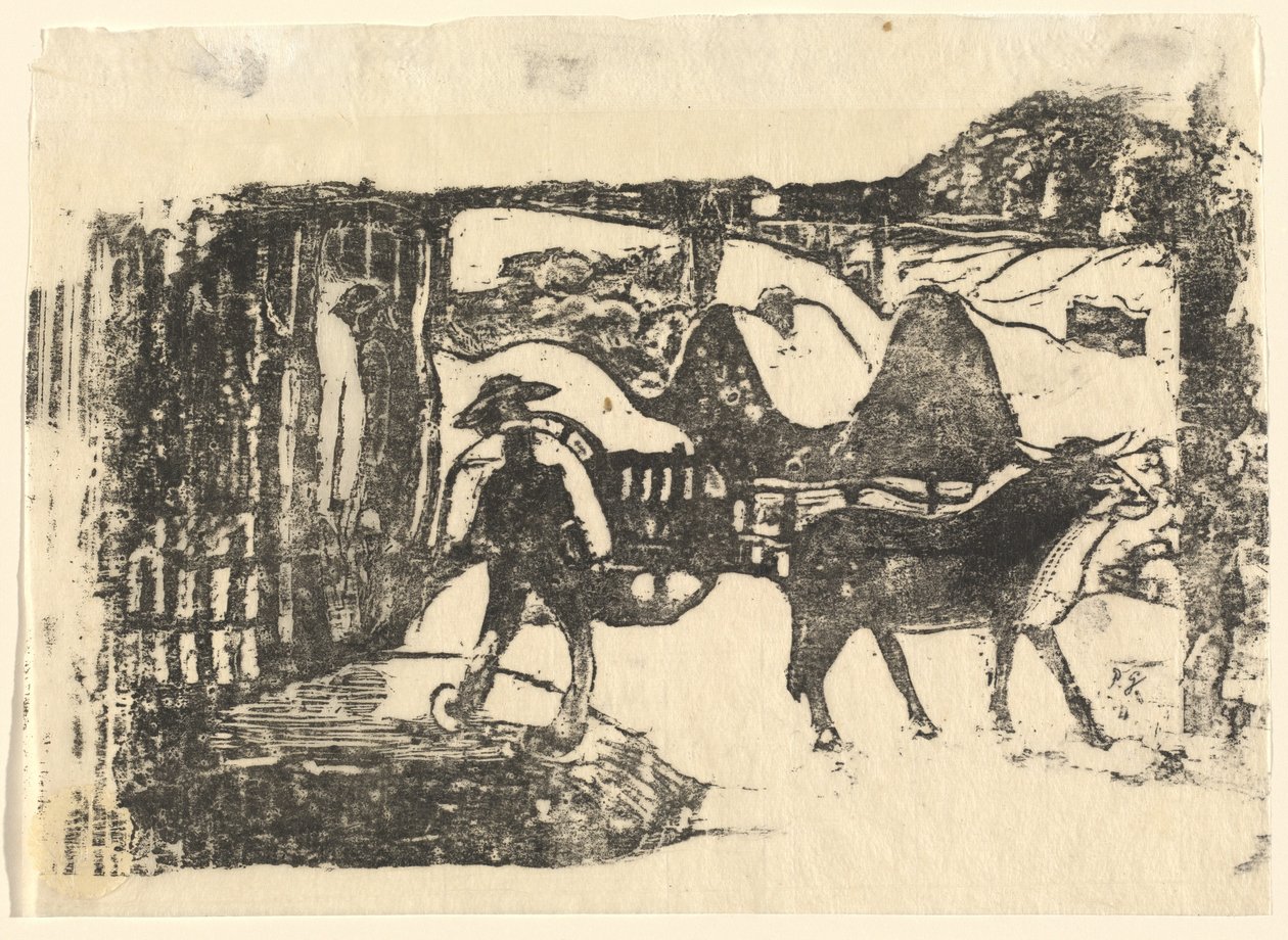 Oxvagnen (Le char a boeufs) av Paul Gauguin