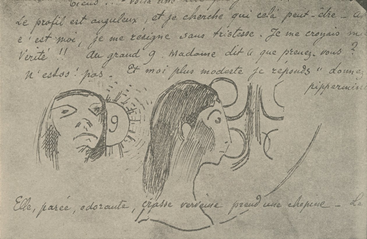 Profilen är kantig, 1936 av Paul Gauguin