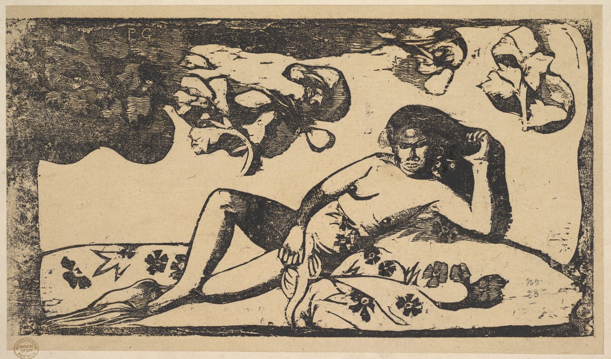 Skönhetens drottning - Langorous, 1898. av Paul Gauguin
