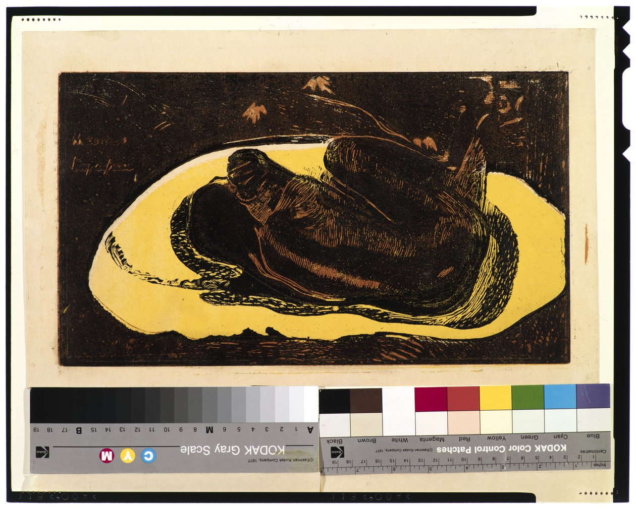 Spöket vakar över henne, 1893-94 av Paul Gauguin