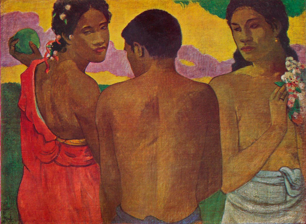 De tre tahitierna, 1899 av Paul Gauguin