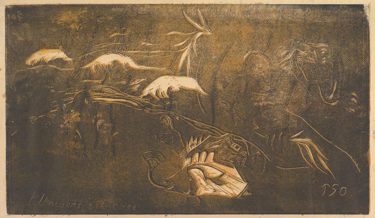 宇宙が創造される、1893-94。 スウェーデンの av Paul Gauguin