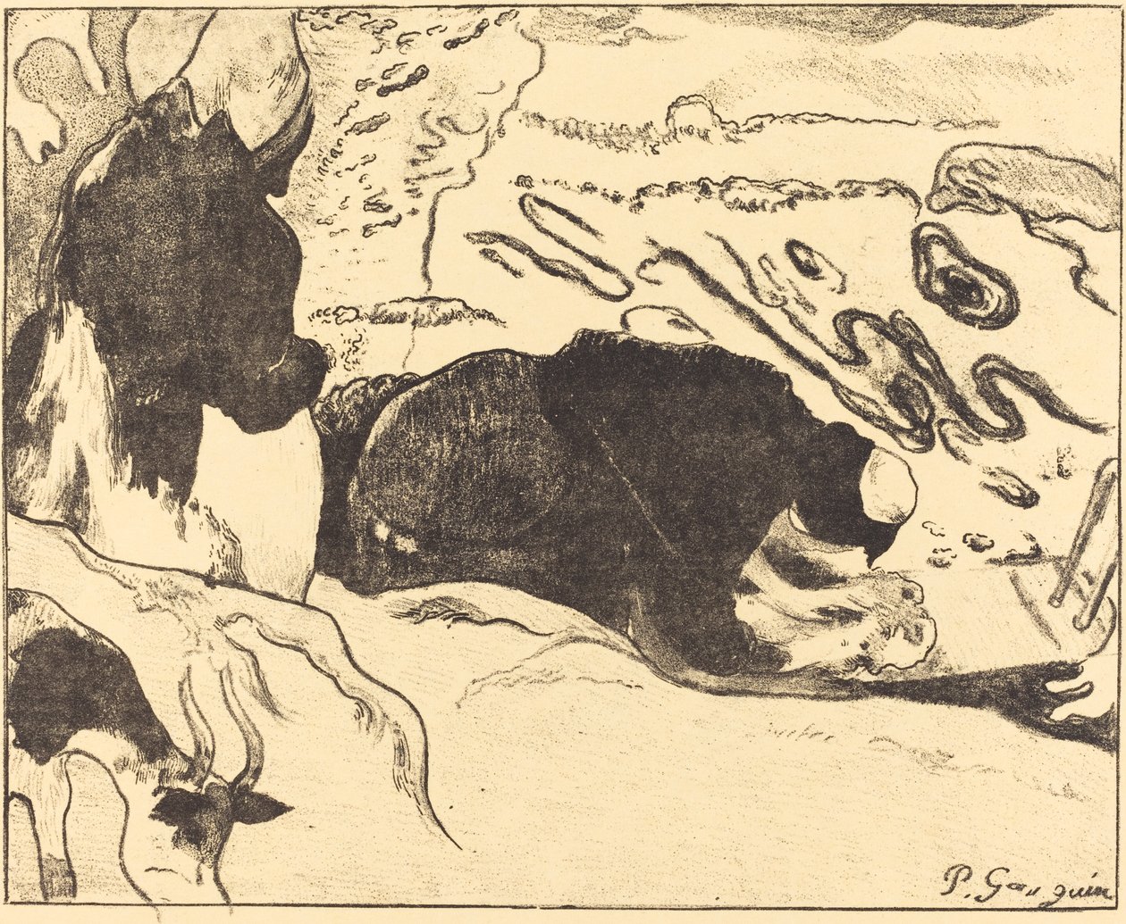 Tvättkvinnorna av Paul Gauguin