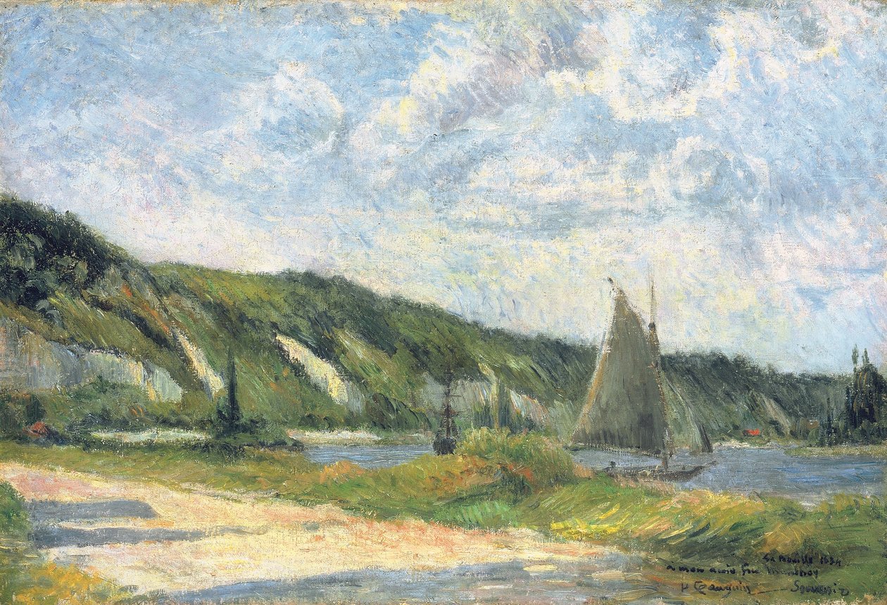 La Bouilles klippor, 1884 av Paul Gauguin