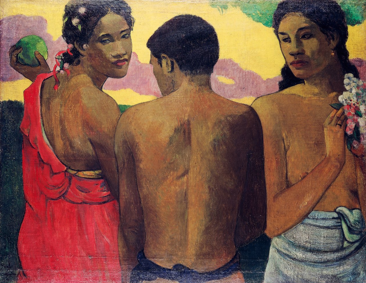 Tre Tahitianer av Paul Gauguin