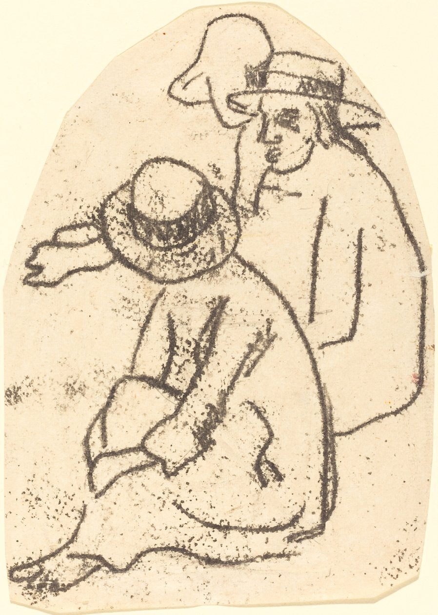 Three Tahitians Study för The Sister of Charity, 18991902. av Paul Gauguin
