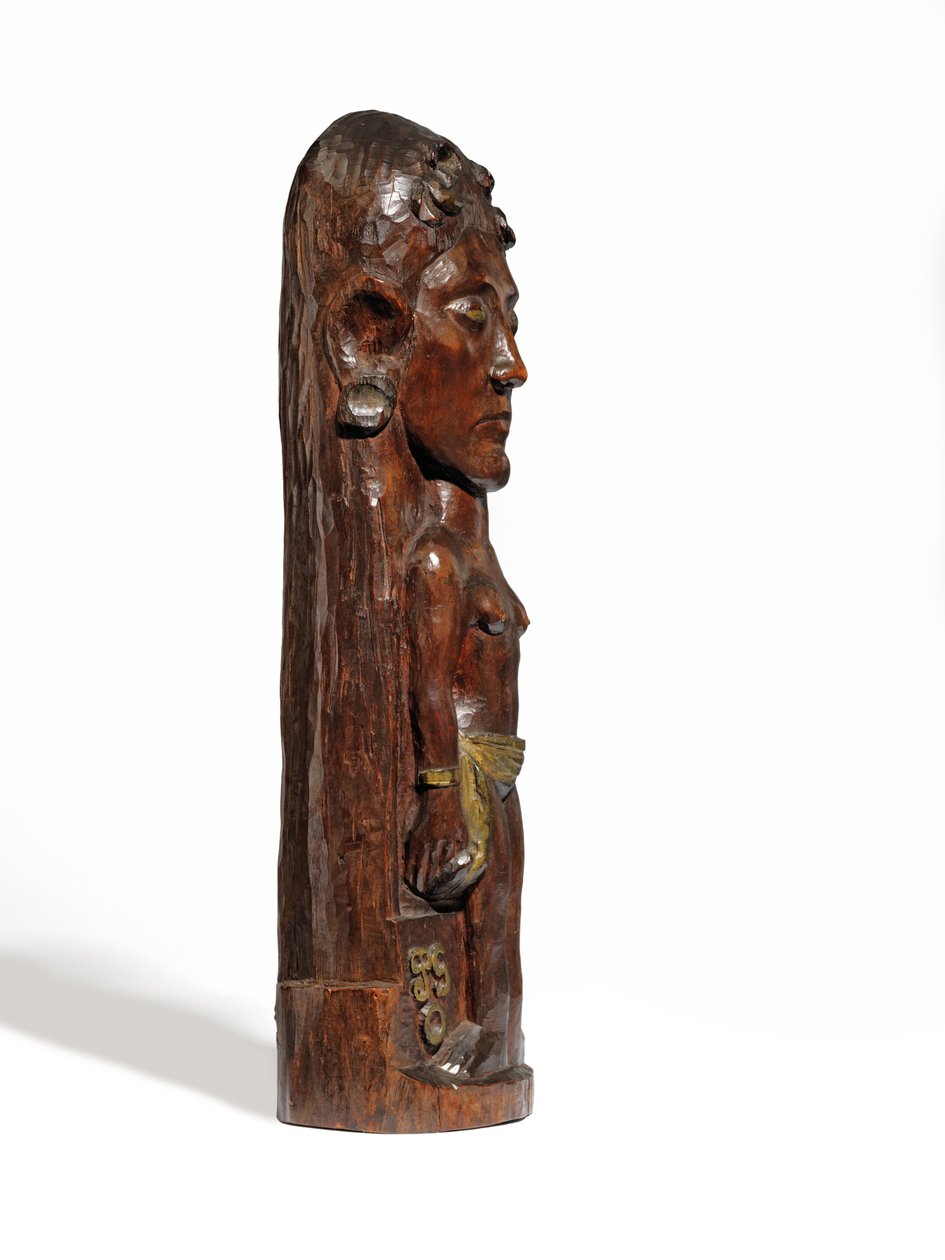 Thérèse, ca 1902-3 (snidat miroträ, förgyllning & kopparspik) (se även 2835560-1) av Paul Gauguin