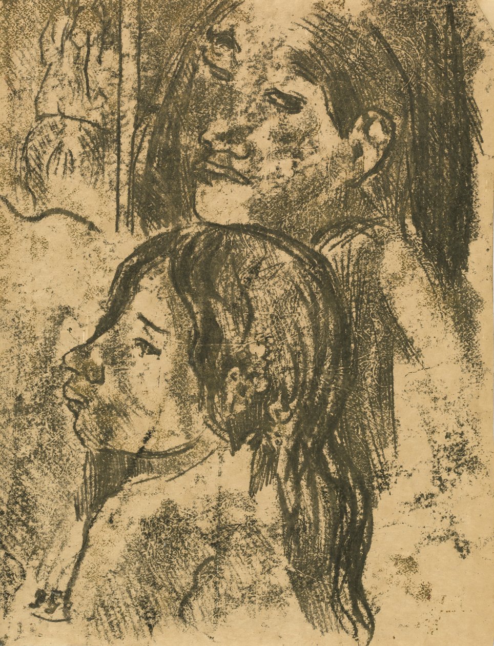 Två markiser [recto], ca. 1902. av Paul Gauguin