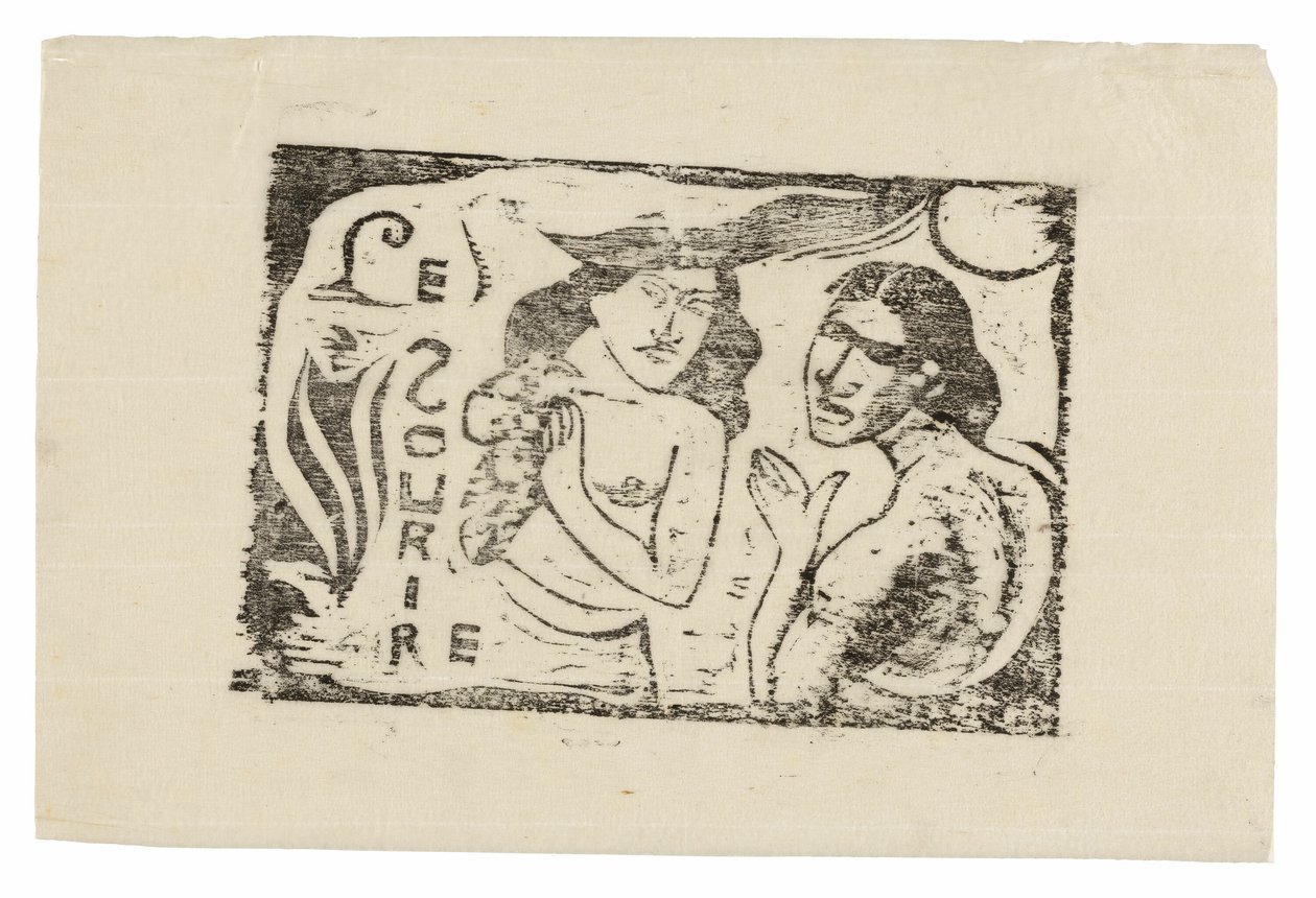 Two Women Chattering, headpiece för Le Sourire av Paul Gauguin